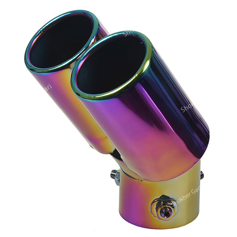 Exhaust Muffler Cap Stainless Steel 2 hole-4 (63C) image 2