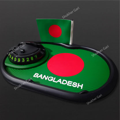 Bangladesh Flag  3 in 1 Car mobile mat High Quality With mobile Number image 4