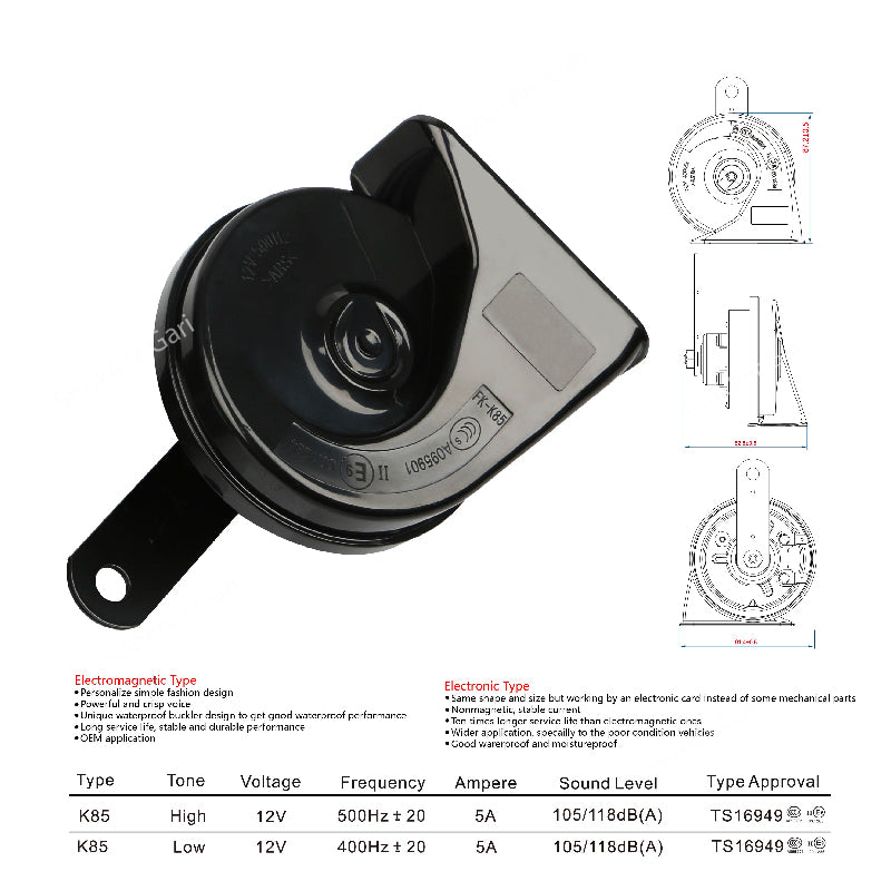 CARALL CAR ELECTRIC HORN image 3