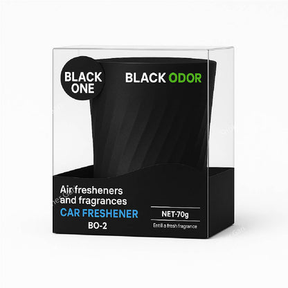 Black Oud Coffee Cup Style Air Freshener Perfume Gel - Black One image