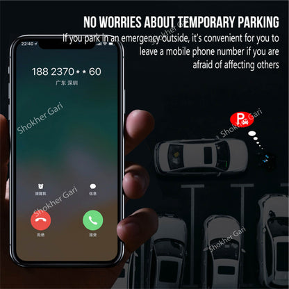 Luminous Car Temporary Parking Card Car Sticker Hidden Car Auto Phone Number Card Plate Car image 1