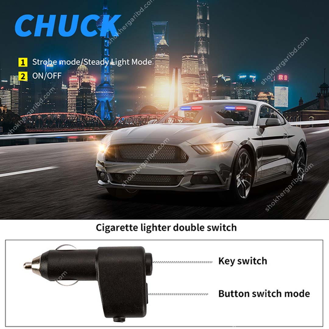 Car (S16) Dashboard VIP LED Police Light image 1