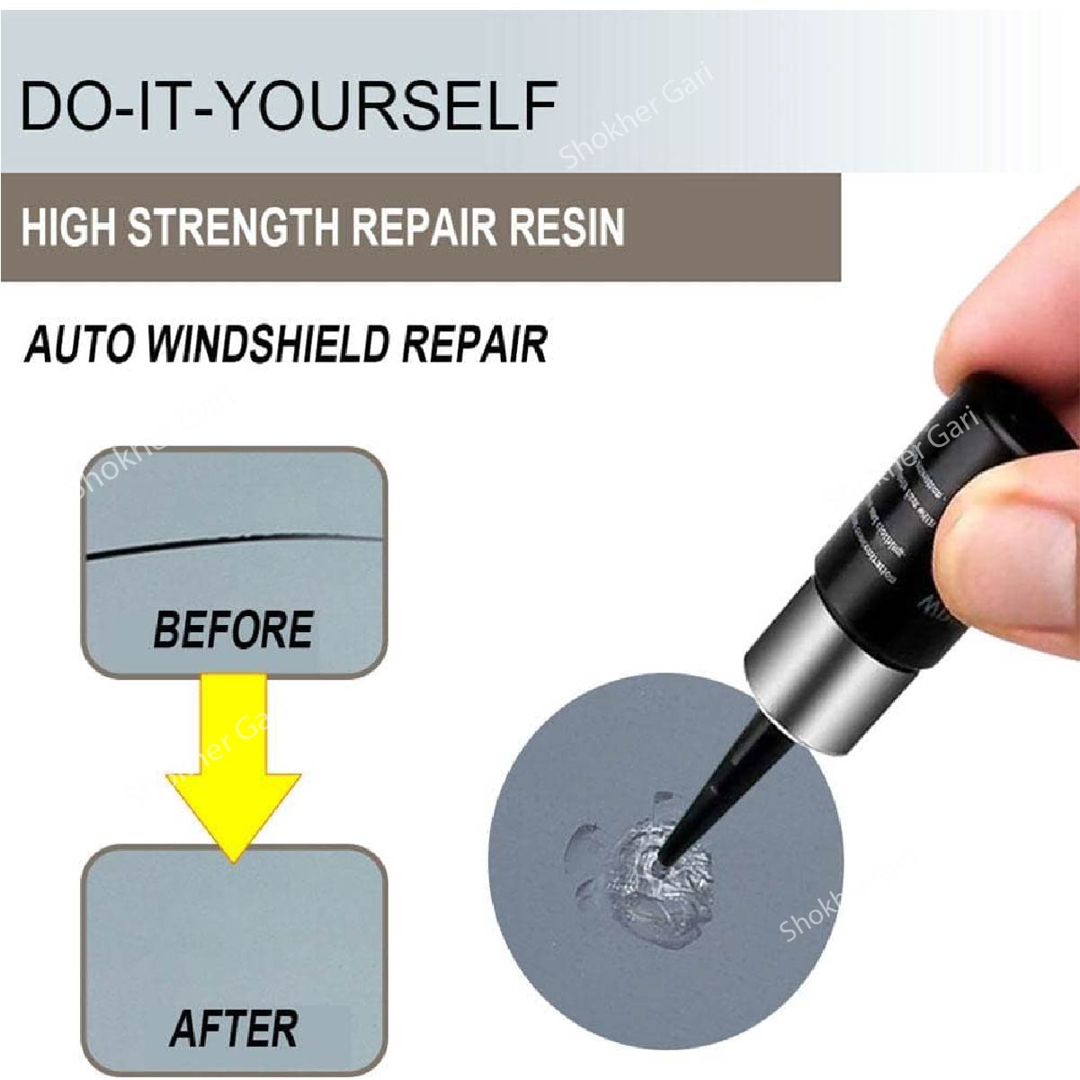 Car Windshield &amp; Repair Fluid Kit 3ml