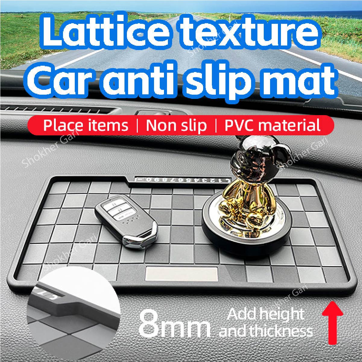 1pcs Sports Flat Mobile Number Anti-Slip Pad image 0