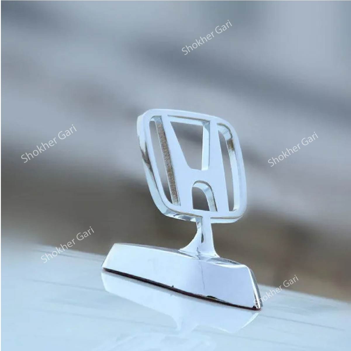 3D Metal Emblem For Car Bonnet- Car Hood stand Logo image 2
