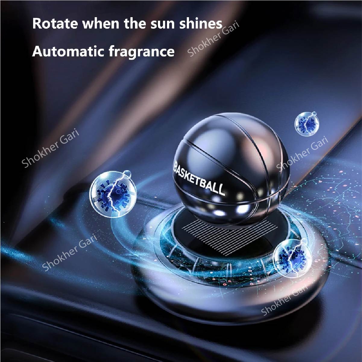 Basketball Solar Air Freshener Perfume And Showpiece image 3