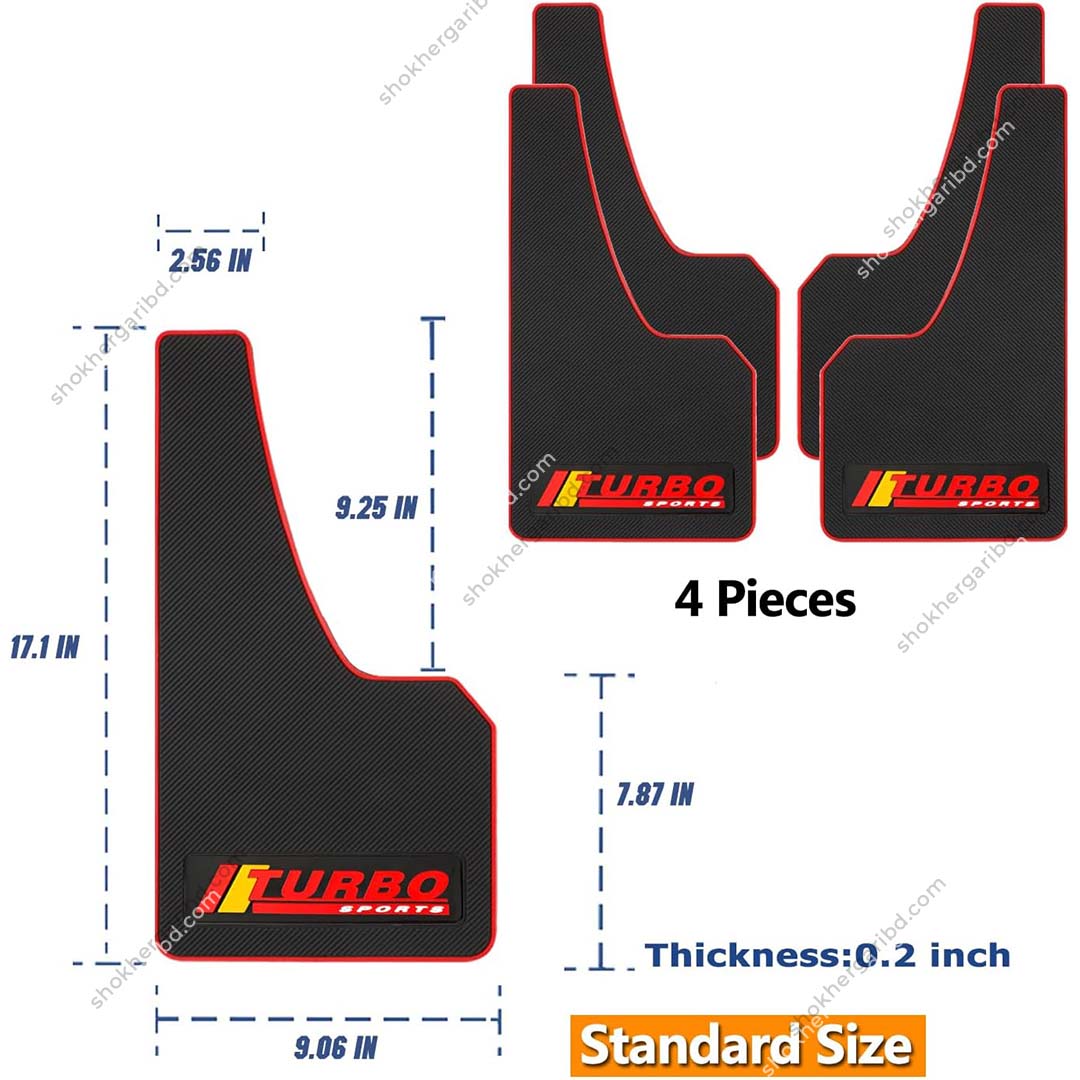 Universal Rubber Fit Soft Mudguard New Version 4 Pices – 1 Set image 4