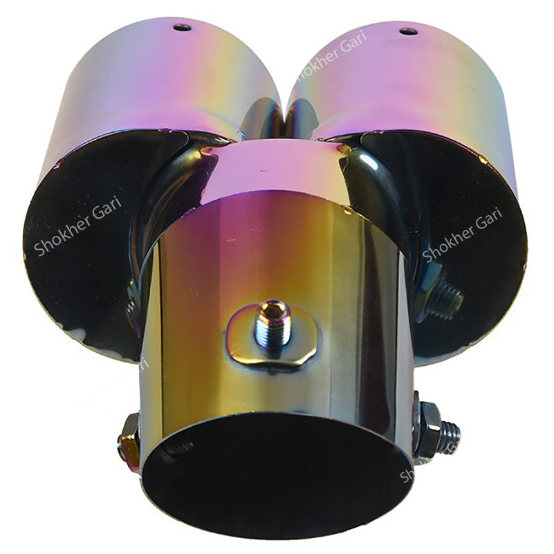 Exhaust Muffler Cap Stainless Steel 2 hole-4 (63C) image 6