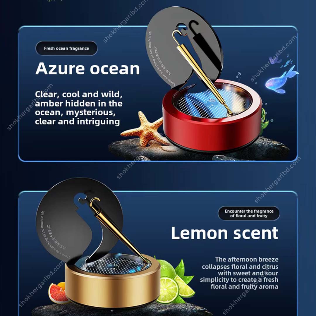 Helm style Solar Car Aroma Diffuser Air Freshener Perfume image 2