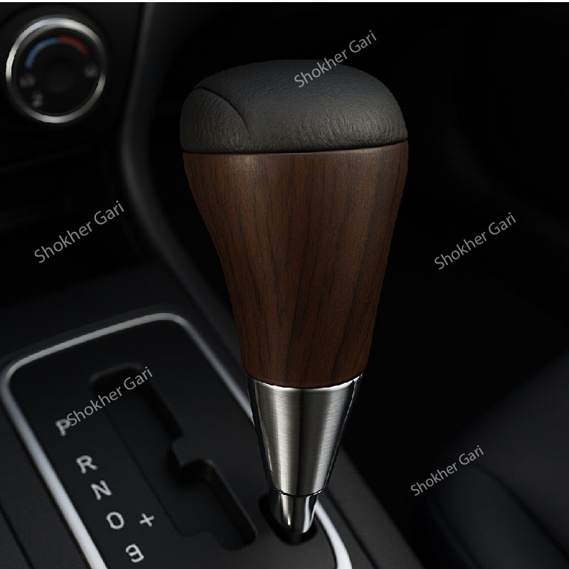 M/Y Universal Wooden Black Gear Shift Knob image 0