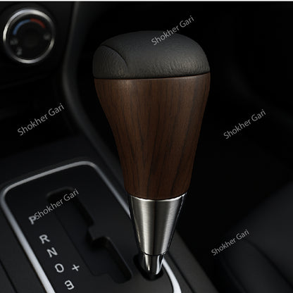 M/Y Universal Wooden Black Gear Shift Knob image 0