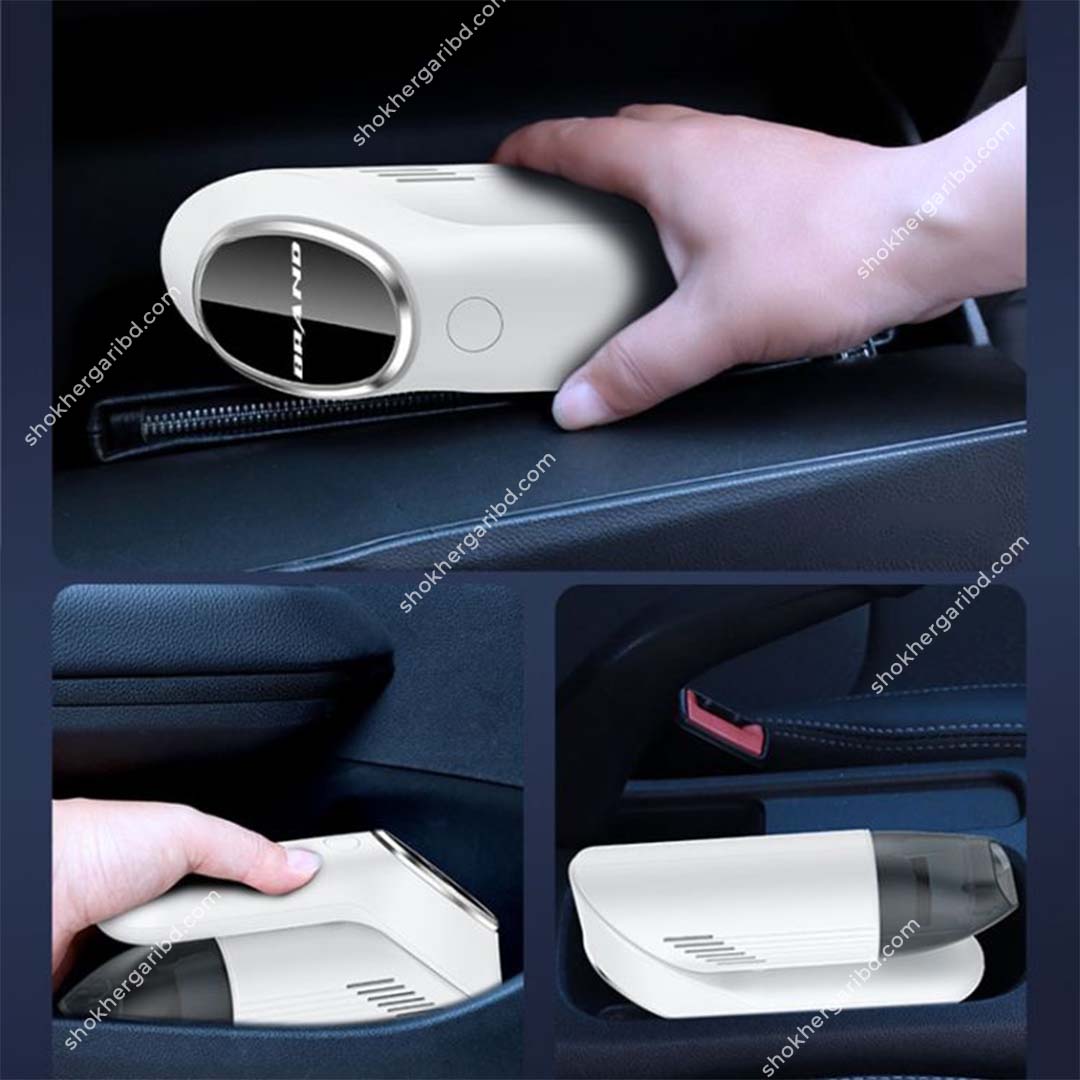 Hoco ZP6 Foldable portable car vacuum cleaner  55W power, 4000mAh battery, with lighting function image 4