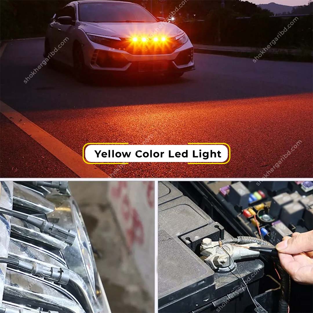 4pcs LED Front Grill Running Lights For Car Style image 3