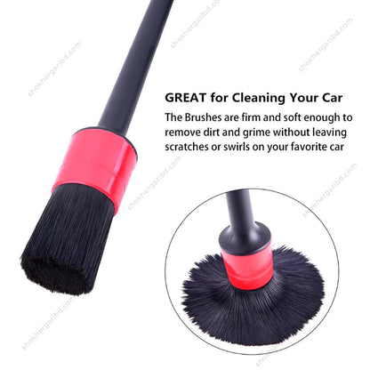 1pcs Car Cleaning Red Brush for Interior image 2