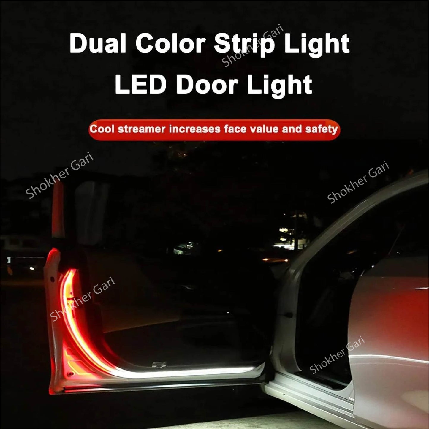 Premium LED Strip Lights for Car Doors-2pcs image 1
