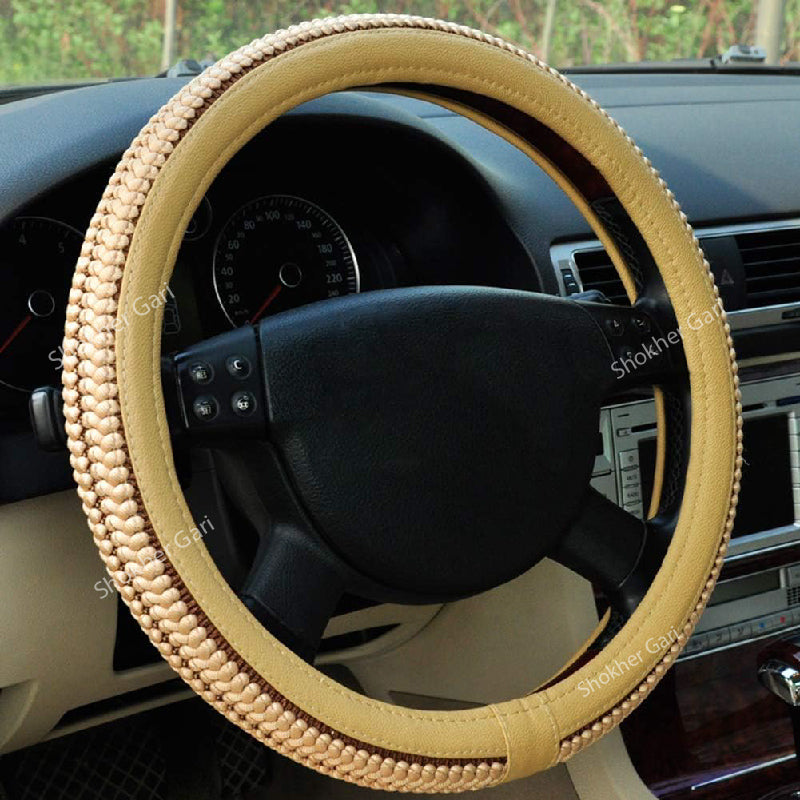1pcs Glossy Button style Steering Wheel Cover image 0