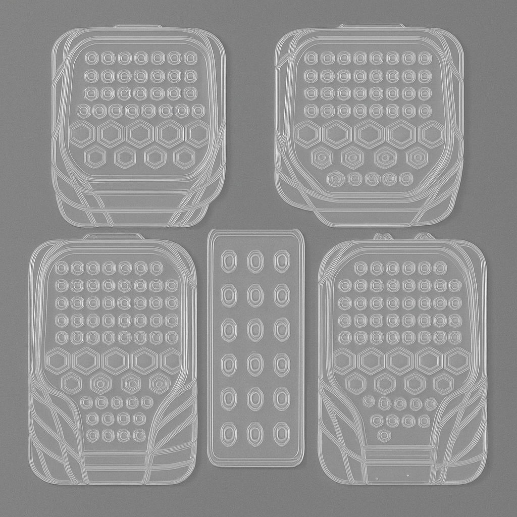 Universal transparent floor mat 5pcs set  image 0