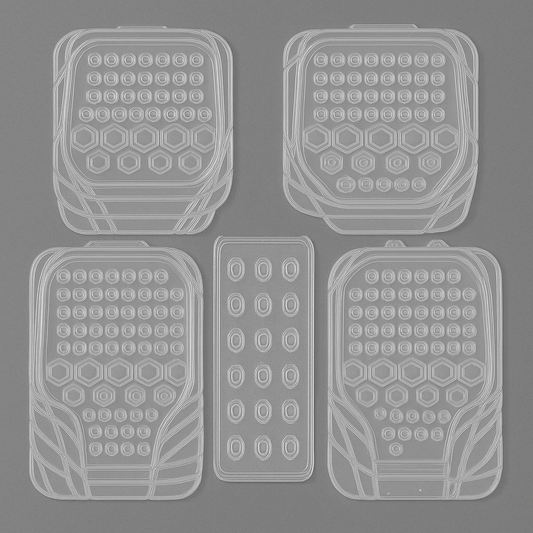 Universal transparent floor mat 5pcs set  image 0