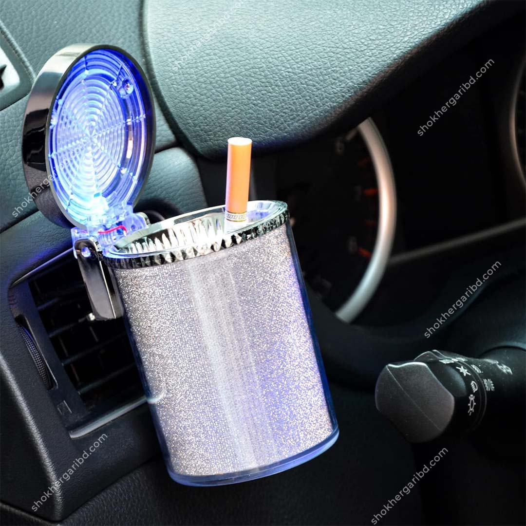 RGB Body Lighting Toyota Logo Car Ashtray with LED Light image 0