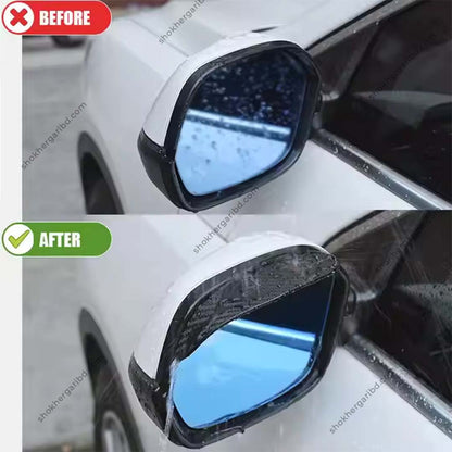Car Carbon Mirror Rain Shield image 5