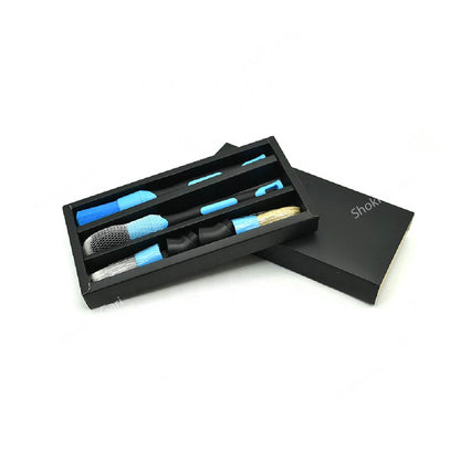3pcs Car Brush Blue Style Set Detailing Brush Set image 3