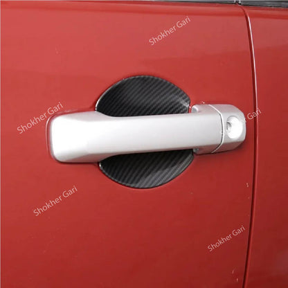M/Y/P Car Door Handle Bowl Carbon Fiber Cover Trim 4pcs set image 0