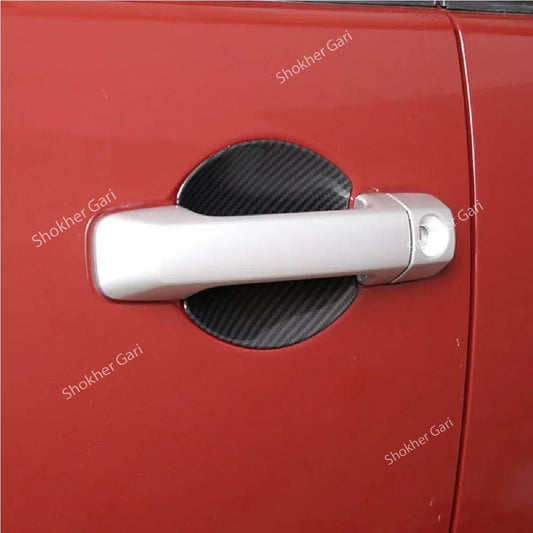 M/Y/P Car Door Handle Bowl Carbon Fiber Cover Trim 4pcs set image 0