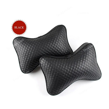 Artificial Leather Neck Pillow- 2 Pieces Set image 3