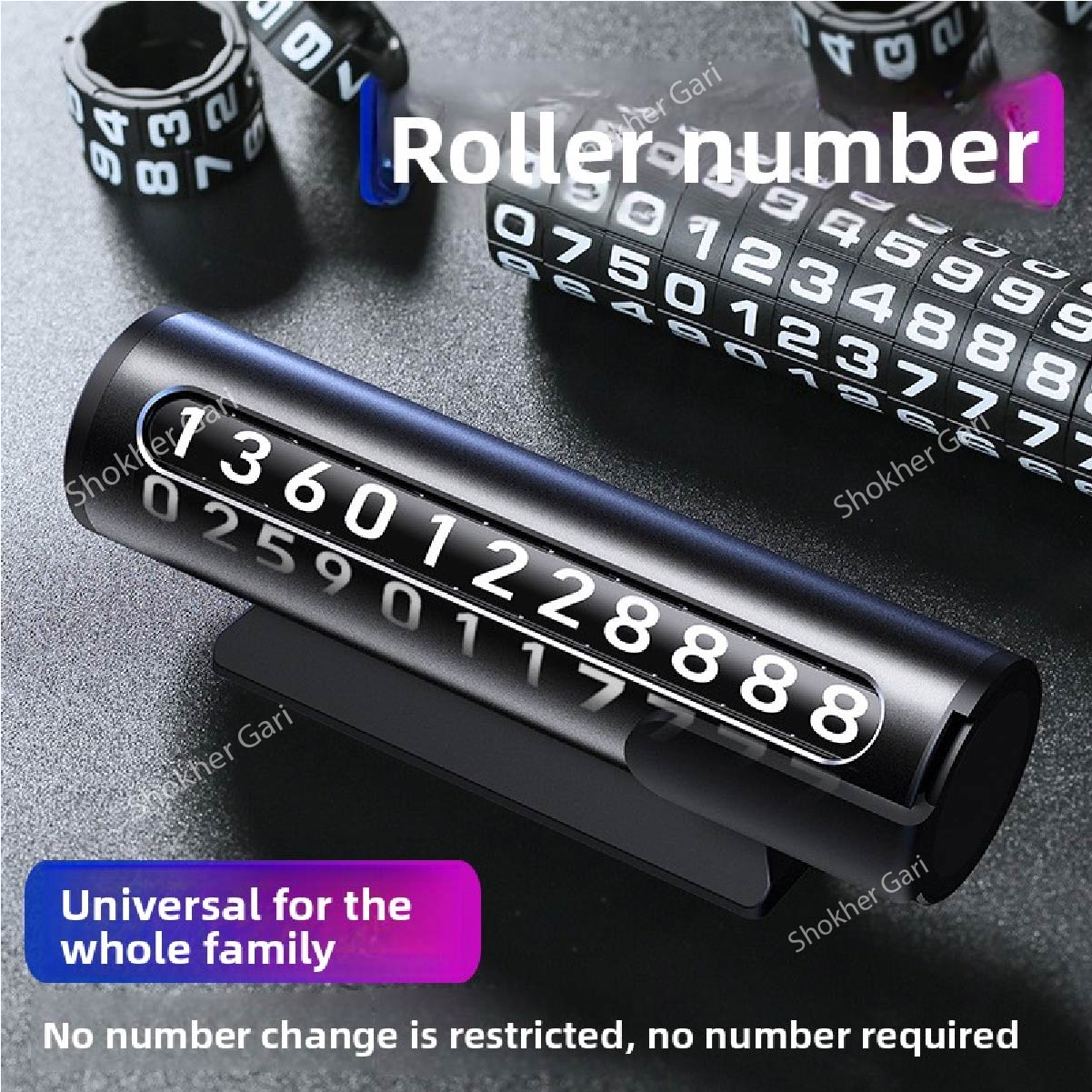 Multi-Functional Metal Car Temporary Parking Number Holder image 0
