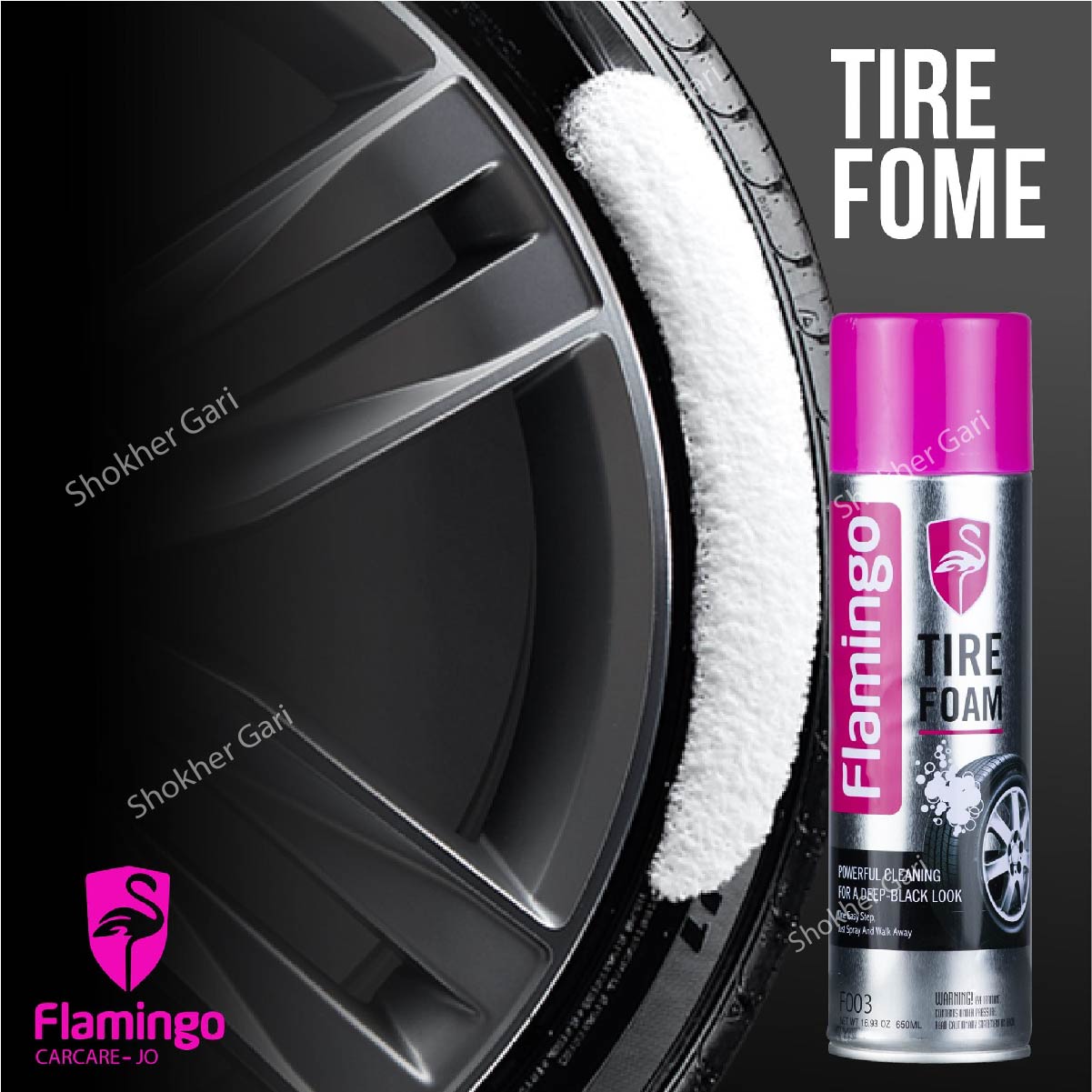 Car Flamingo Tire Foam 650ML image 0