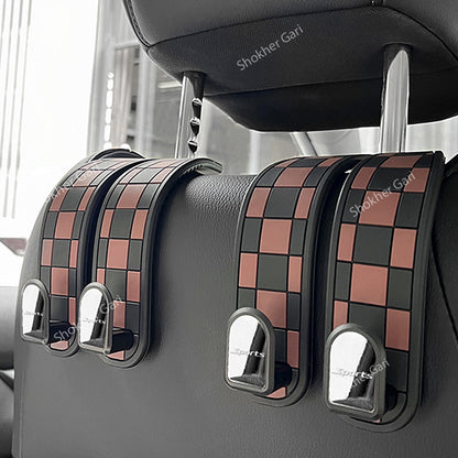 2 Color Universal Car Seat Headrest Hook - Brown image