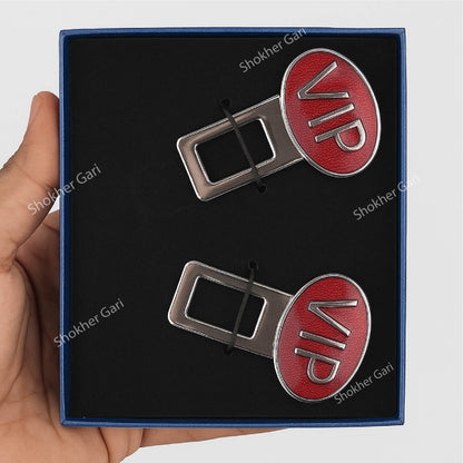 Car Seat Belt Clip Metal Toyota Red With Logo 2 pcs image 3