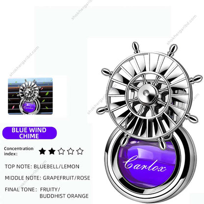 Car AC Vent Perfume And Fan Outlet - Purple image