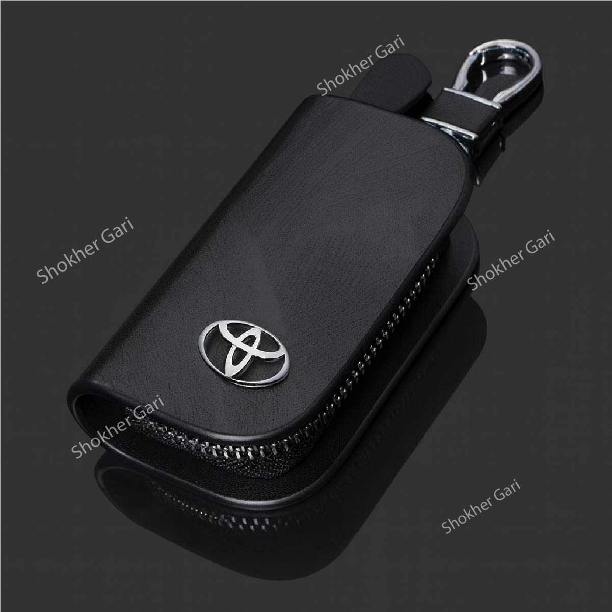 Pu Leather Remote and keychain for Luxurious Car image
