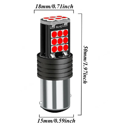 2Pcs Red Brake Hyper LED Bulb image 2