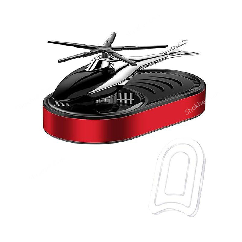Solar Powered Helicopter style Perfume For Car Dashboard image 5