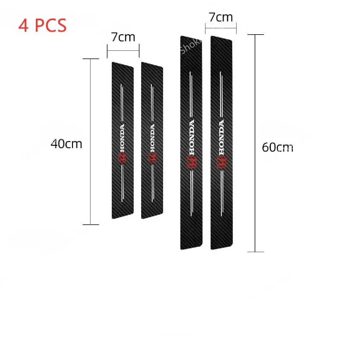 Carbon Fiber Car Door Sill Sticker Protector 4pcs Set image 17