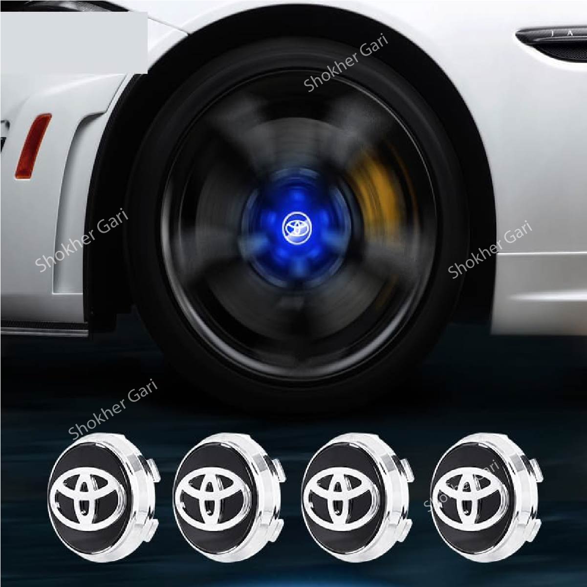 4pcs Car wheel hub caps - Wheel Rim Cover for protection against dust and debris image