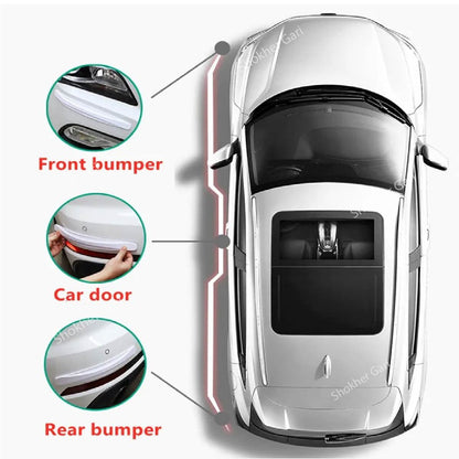 2PCS Car Bumper Universal Protection Strip Anti-scratch Sticker image 2