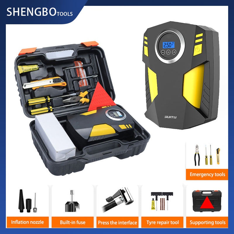 12V Tire Inflator Digital tool set Portable Car image 4