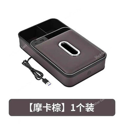 Armrest Storage Box with LED Ambient Lighting - Black image