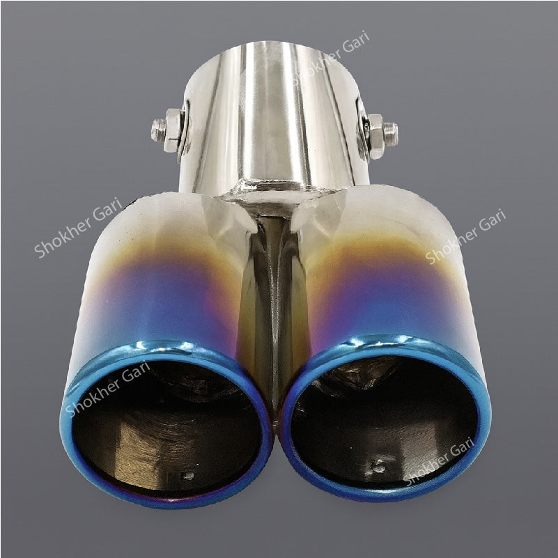 Exhaust Muffler Cap Stainless Steel 2 hole-1 (6712CH) image 2