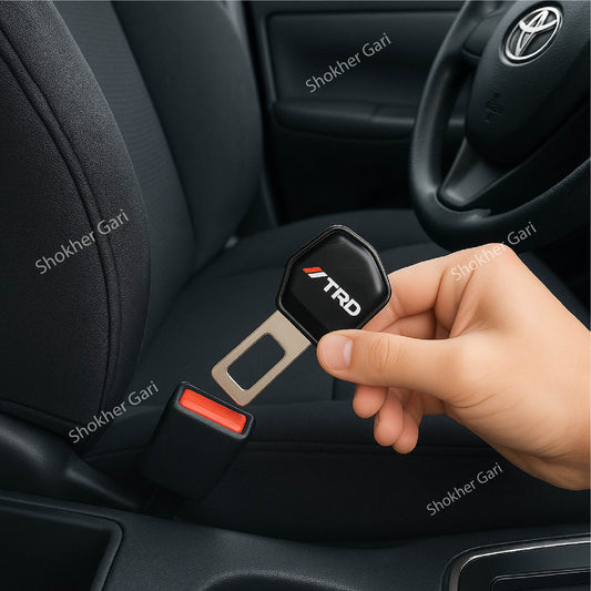 Car Metal Carbon Style Seat Belt Clip 2pcs image 0