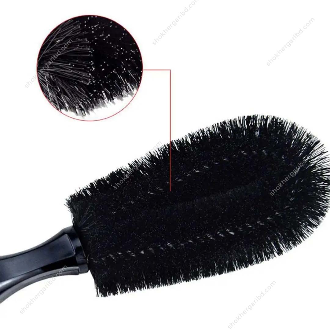 Black 1pc Universal Car Wheel Rims  Brush image 6