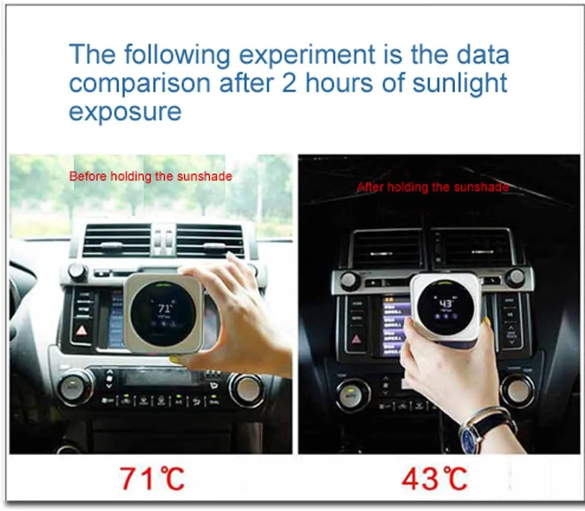 Compact Windshield Sun Shade Umbrella for All Car image 4