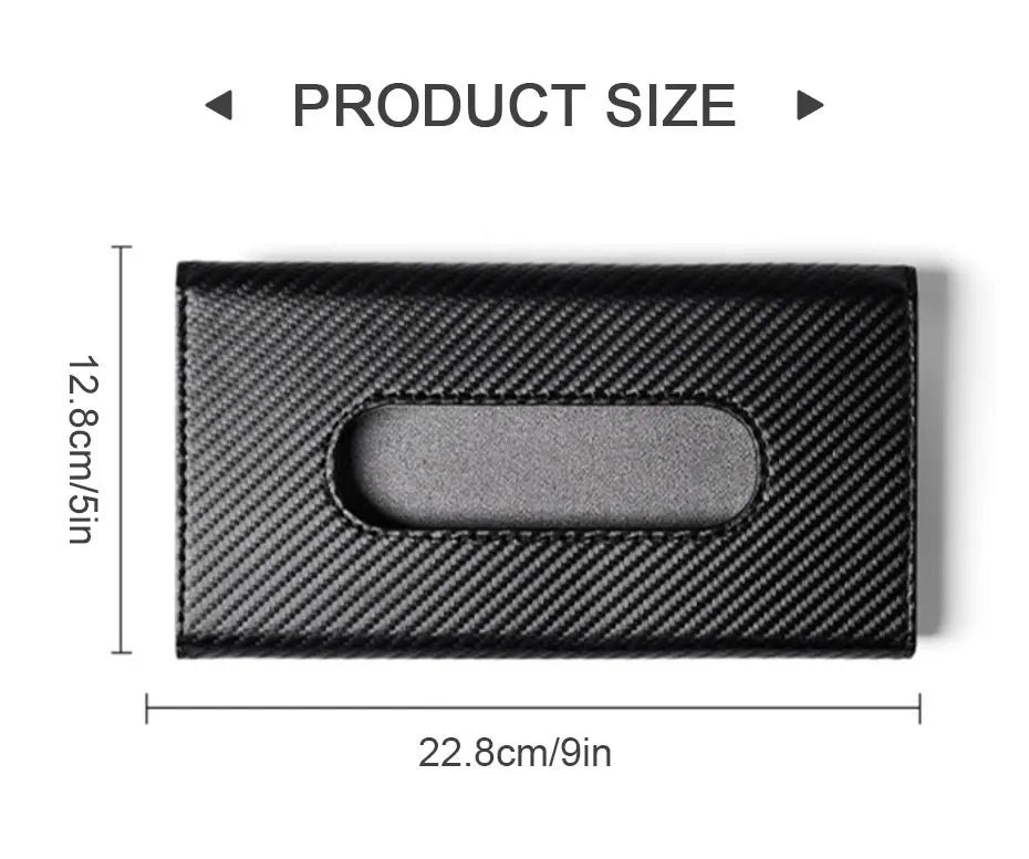Carbon Fiber Car Sun Visor Tissue Box image 3