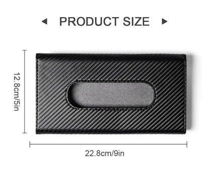 Carbon Fiber Car Sun Visor Tissue Box image 3