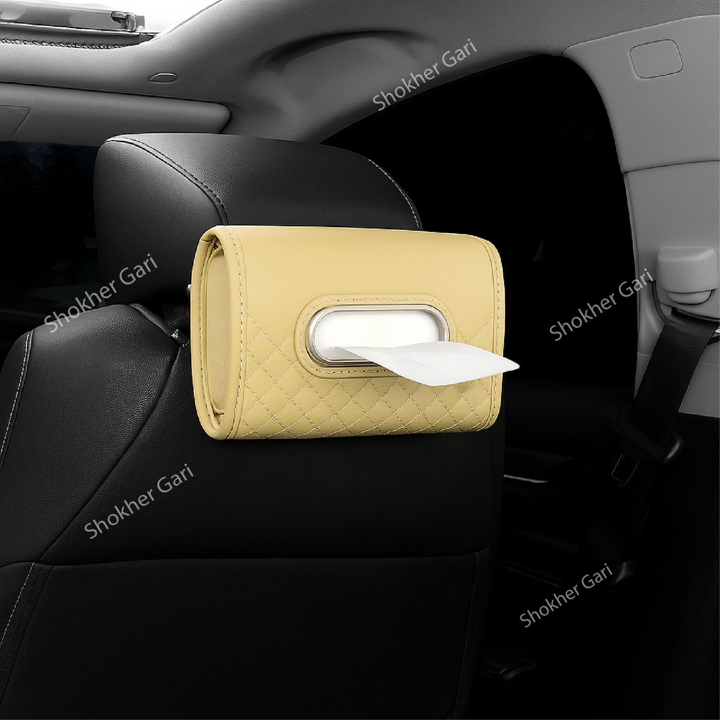 Car Head Rest Check Box Tissue Holder image 0