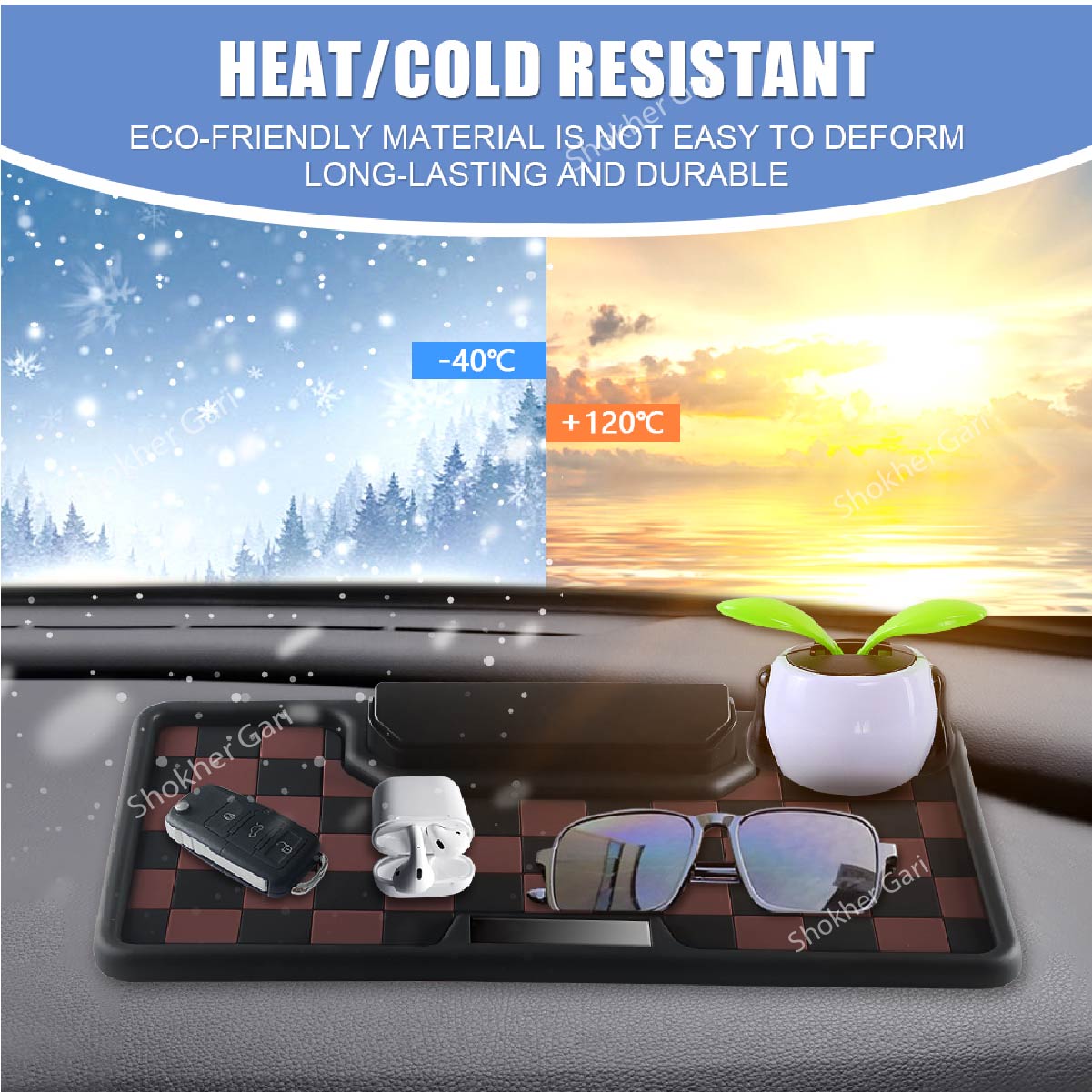 1pcs Non Slip Slide Phone Number Silicone Mat image 0