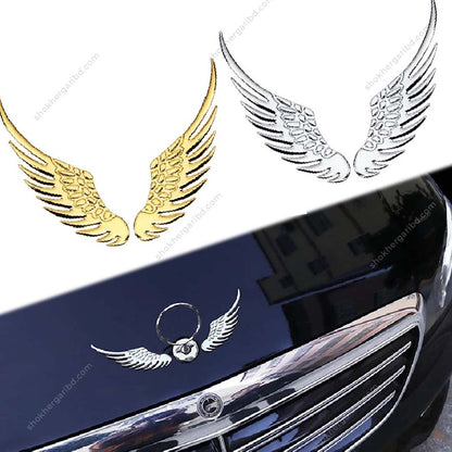 Car 3D Metal Angel Wing Stickers 2pcs image 4